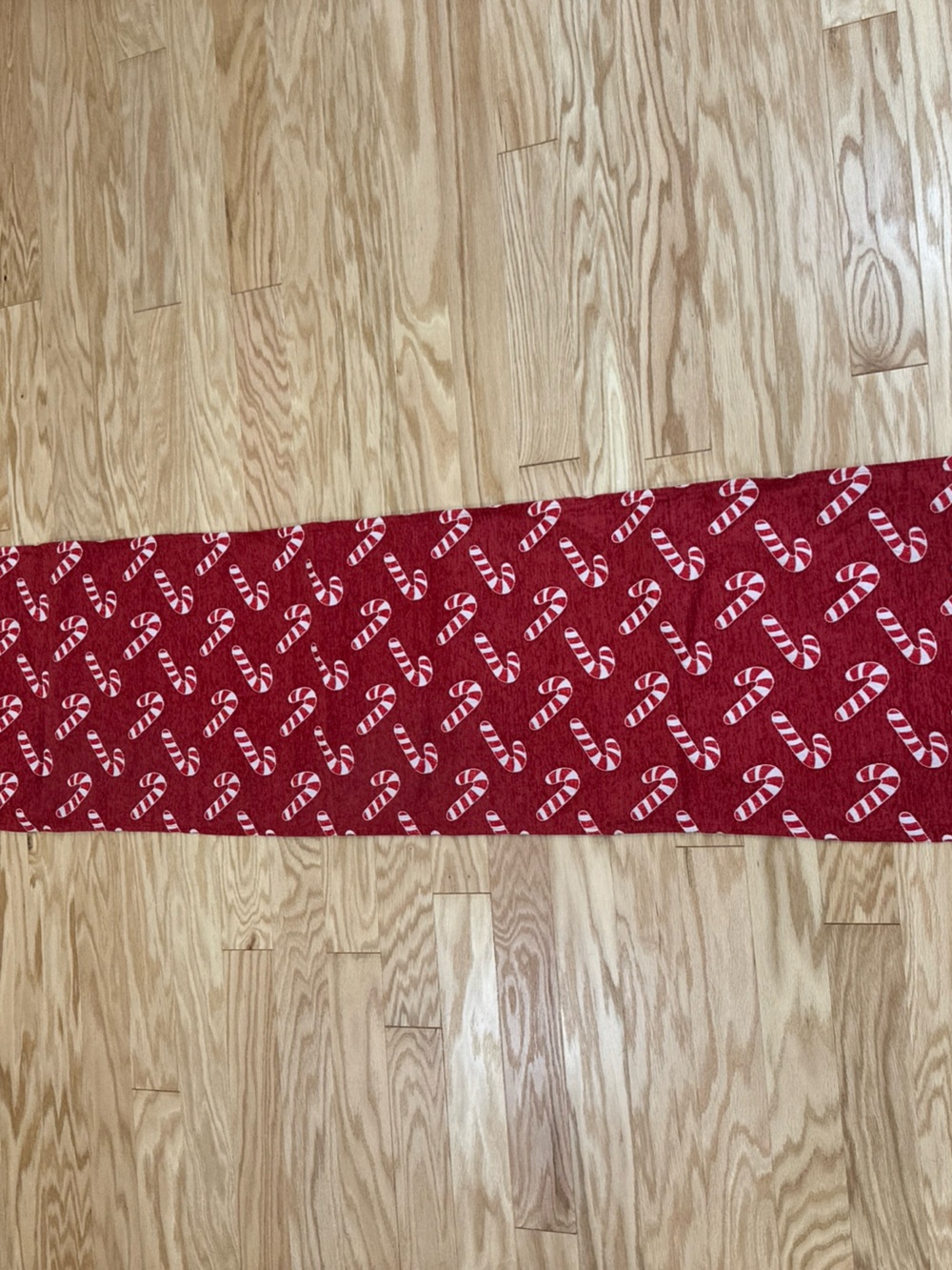 Holiday Candy Cane Table Runner - Red